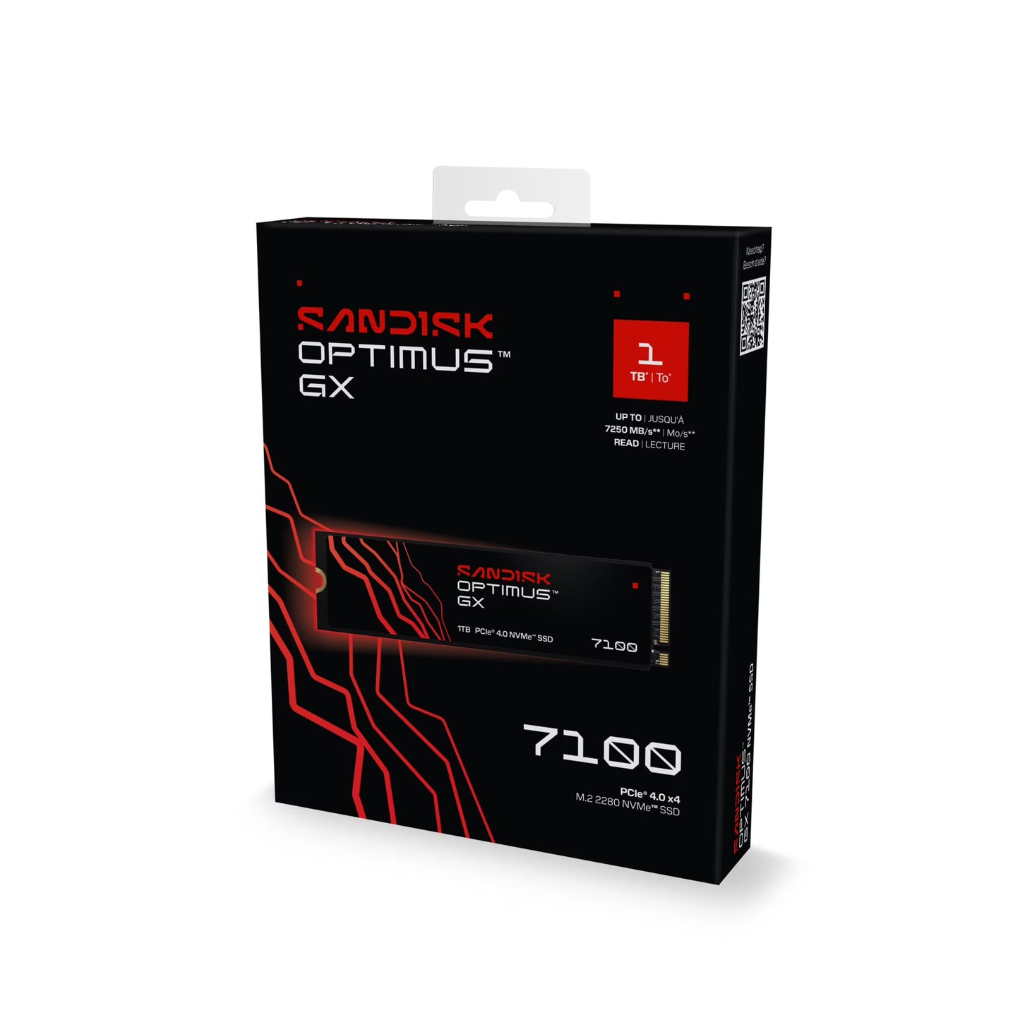 SANDISK Optimus GX 7100 NVMe Internal Gaming SSD Solid State Drive - Gen4 PCIe, M.2 2280, Up to 7,250 MB/s