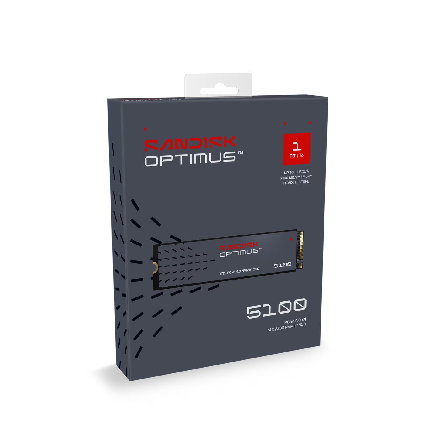SANDISK Optimus 5100 NVMe SSD - M.2 2280, PCIe Gen 4.0, Internal Solid State Drive - Read Speeds Up to 7,100MB/s, Upgrade Storage for PC/Laptops